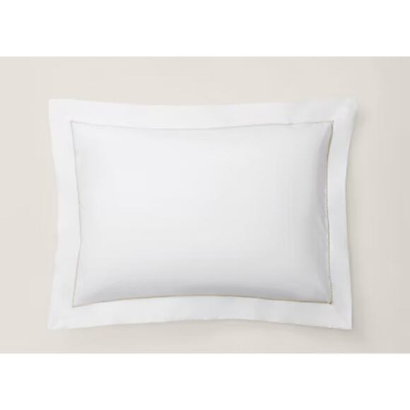 Ralph Lauren Organic Cotton Percale Palmer Standard Sham Sand Dune - Picture 1 of 3